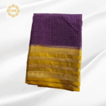 Semi Mysore Crepe Silk Checks Pattern - Image 2