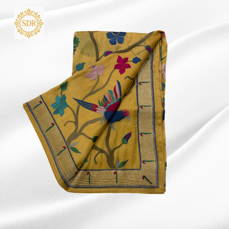 Untitled design (68) Paithani Tissue Saree - Image 1