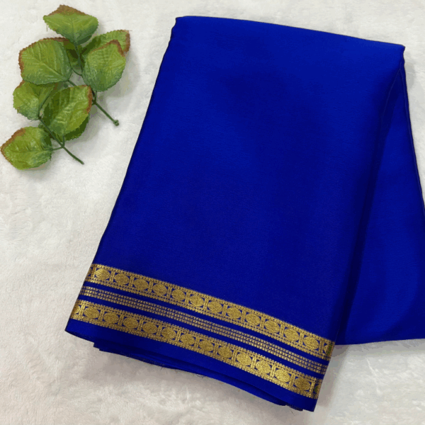 Pure Mysore Crepe Silk Saree (65–70 GSM)
