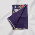 Pure Tissue Saree with Korean Machinery Work – Peacock Design