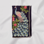 Pure Tissue Saree with Korean Machinery Work – Peacock Design - Image 2