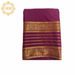 Semi Mysore Crepe Silk Saree with Zari Stripes