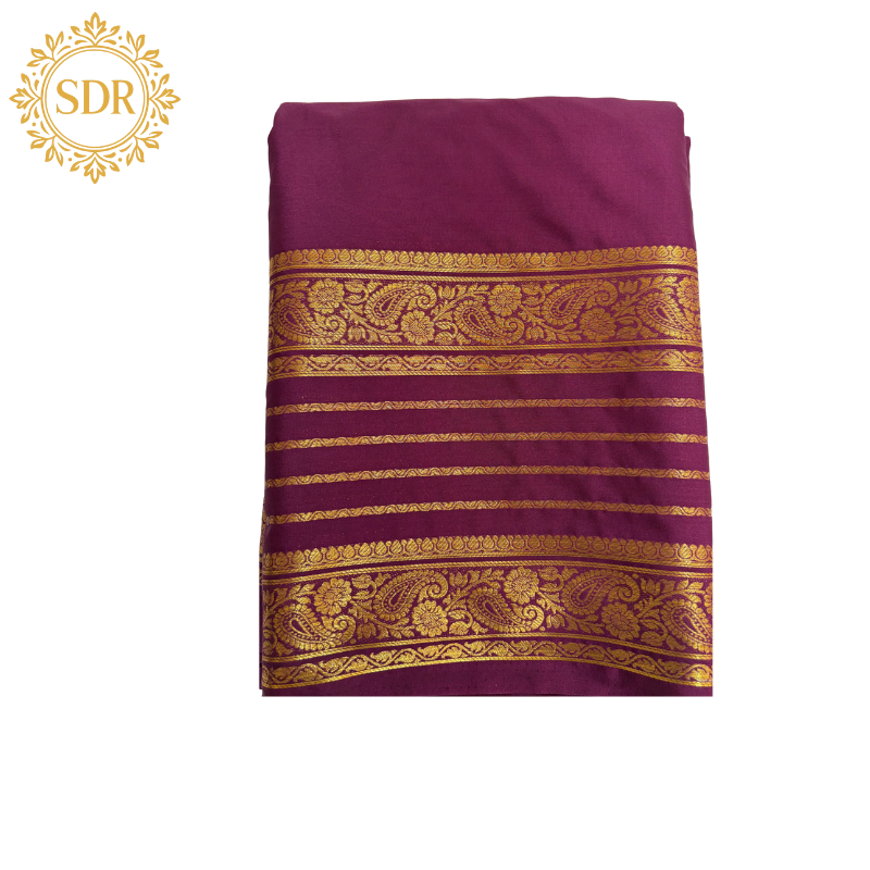 Untitled design (1) Semi Mysore Crepe Silk Saree with Zari Stripes - Image 1