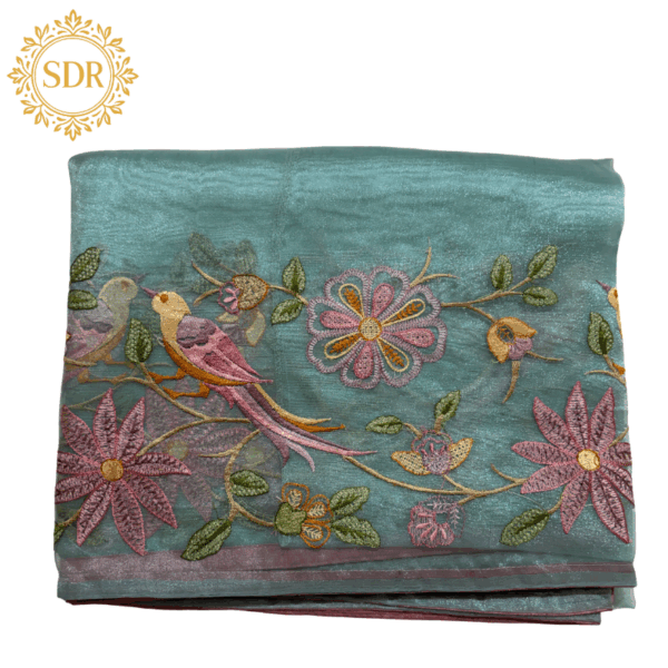 Elegant Organza Saree with Intricate Embroidery