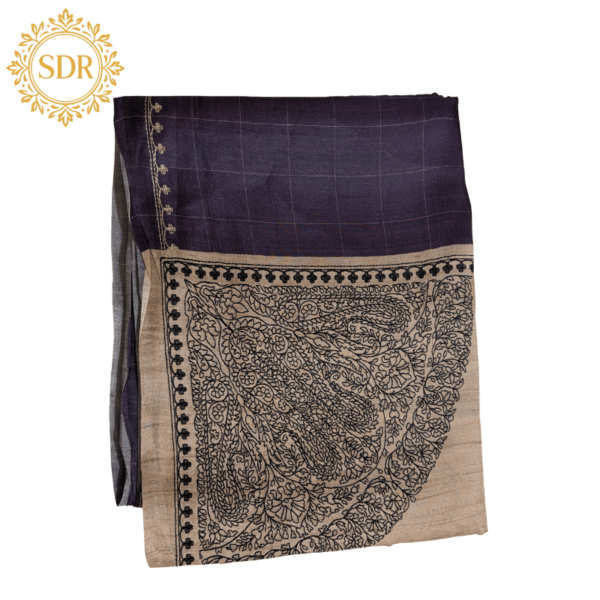 Satin Tussar Saree with Kashmiri Pallu