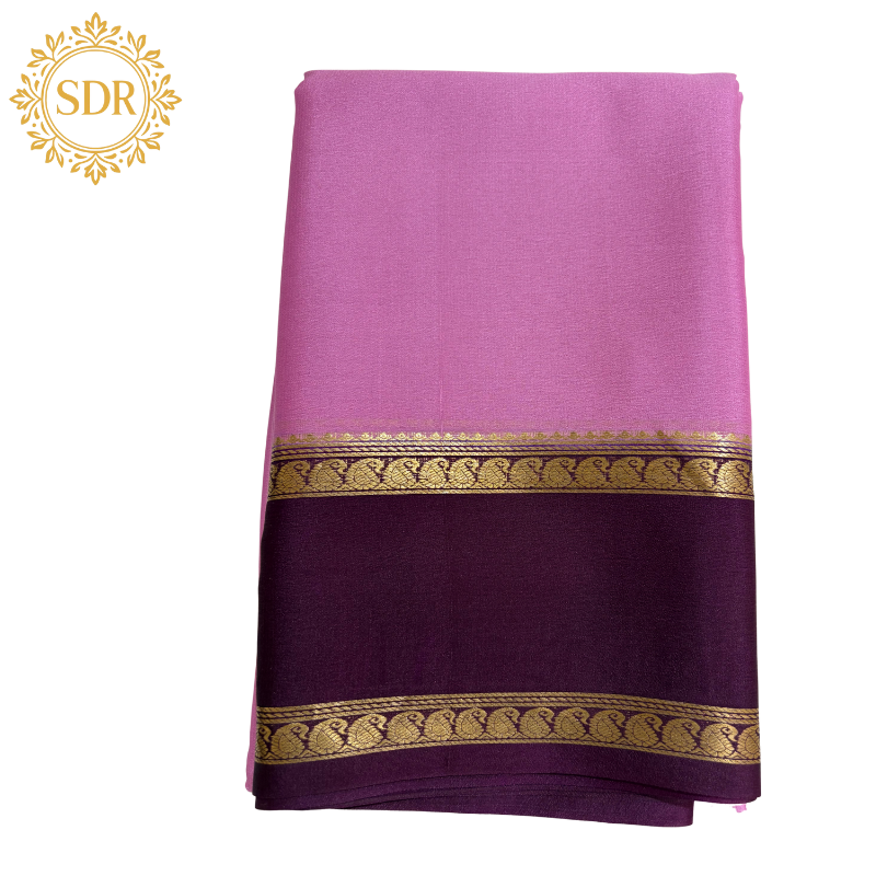 Untitled design (1) Pure Mysore Crepe Silk Saree - Image 1