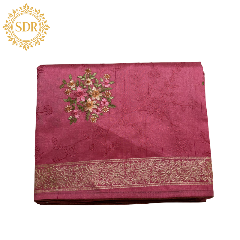 Untitled design (1) Matka Silk With Kashmiri Work - Image 1