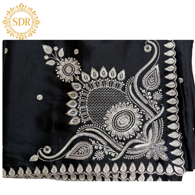 Untitled design (1) Satin Tussar Pallu With Kashmiri Pallu - Image 1