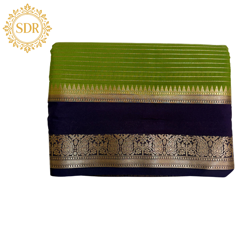 Untitled design (1) Semi Mysore Crepe Silk Saree - Image 1