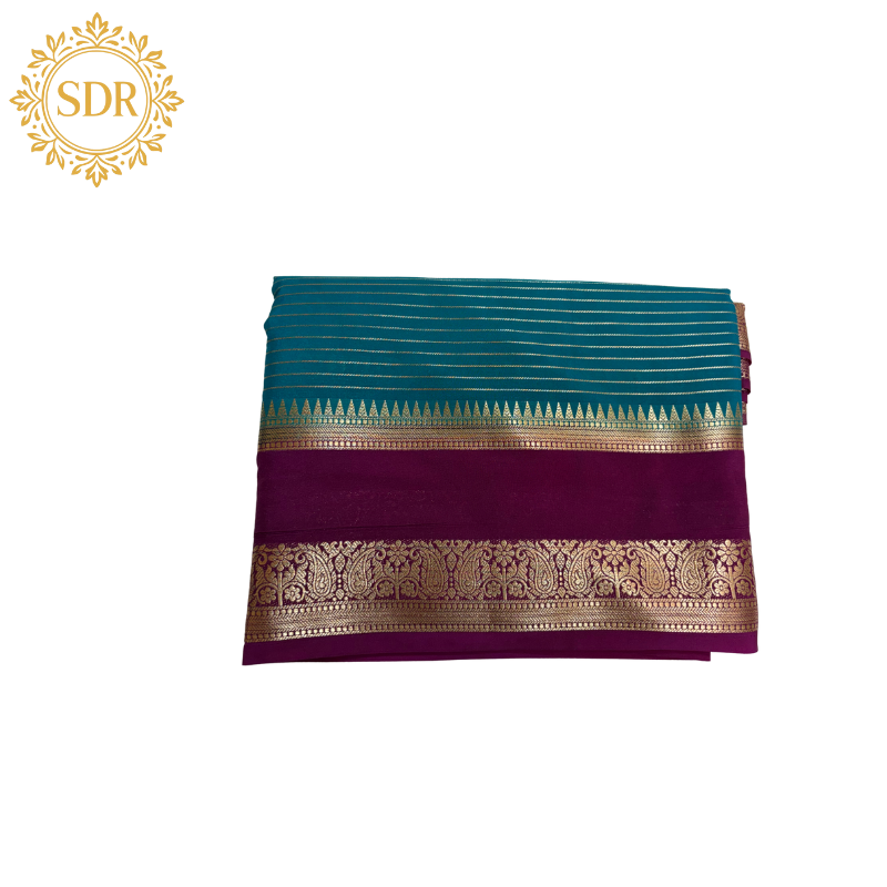 Untitled design (1) Semi Mysore Crepe Silk Saree - Image 1