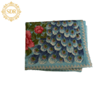 Pure Tissue Saree with Korean Machinery Work – Peacock Design