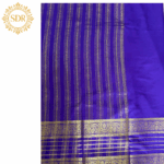 Semi Mysore Crepe Silk Saree with Zari Stripes - Image 3