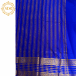 Semi Mysore Crepe Silk Saree with Zari Stripes - Image 3