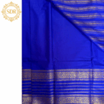 Semi Mysore Crepe Silk Saree with Zari Stripes - Image 4