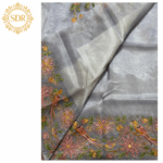 Elegant Organza Saree with Intricate Embroidery - Image 4