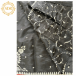 Satin Tussar Pallu With Kashmiri Pallu - Image 4