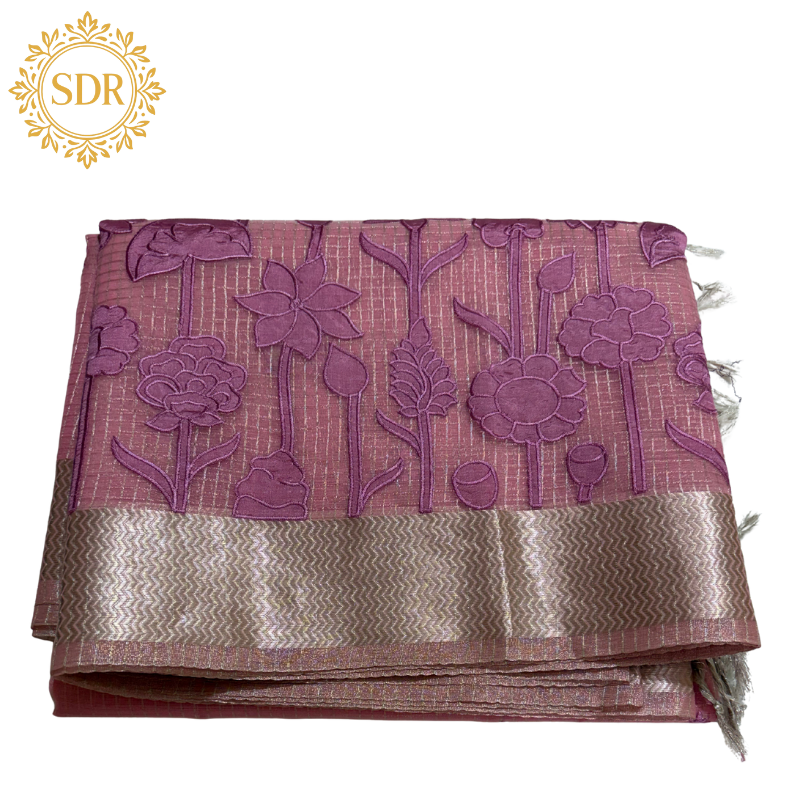 Untitled design (1) Tissue Monga Saree - Image 1