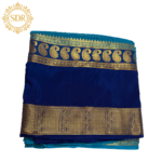 Semi Mysore Crepe Silk Saree – Elegant Checkered Weave with Contrast Border
