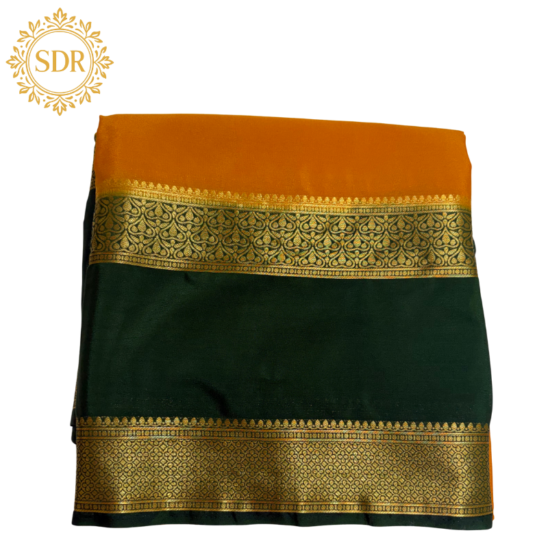 Untitled design (1) Semi Mysore Crepe Silk Saree - Image 1