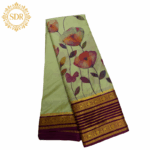 Semi Mysore Silk Saree(Kalamkari Print) - Image 2