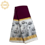 Semi Mysore Silk Saree(Kalamkari Print) - Image 2