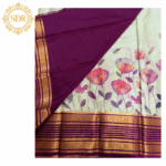 Semi Mysore Silk Saree(Kalamkari Print) - Image 3