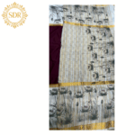 Semi Mysore Silk Saree(Kalamkari Print) - Image 4